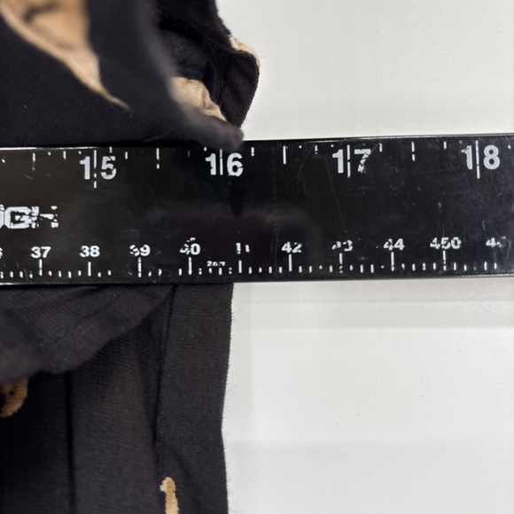 Anthropologie Maeve Cassandra Maxi Dress Womens Small Black Tan Flutter Sleeve - Picture 5 of 7